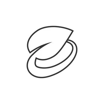 Leaf icon in flat style. Plant vector illustration on white isolated backgrou Illustrazione stock