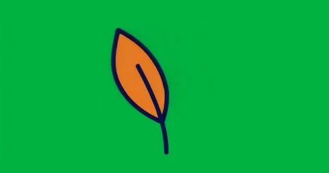Leaf icon floating on transparent canvas forming digital pixel aura and swirling Stock Footage 317450427