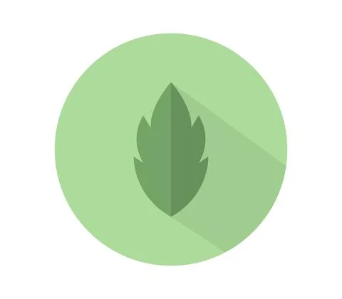 Leaf icon illustrated in vector on white background Illustrazione stock