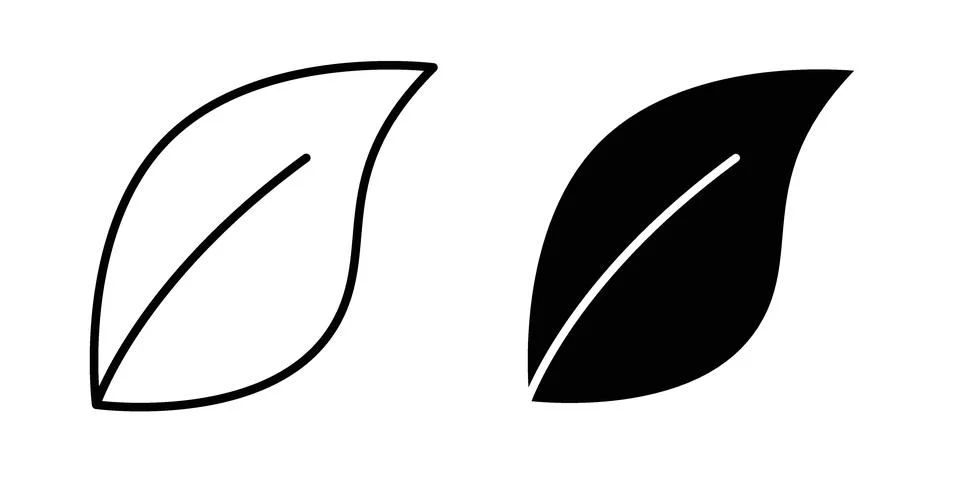 Leaf icon Illustration set. Vector Eps10 for apps Stock Illustration