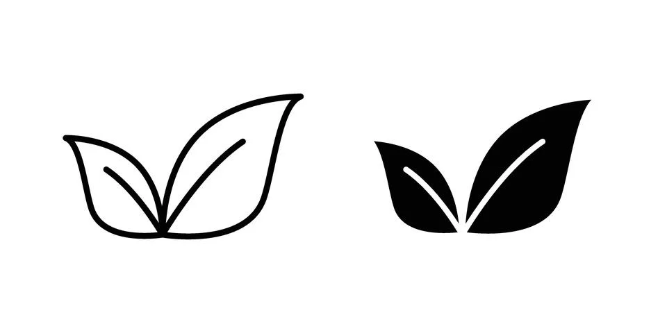 Leaf icon Illustration set. Vector Eps10 for apps Stock Illustration