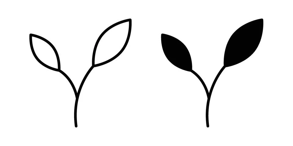 Leaf icon illustration vector, icon set for apps Stock Illustration