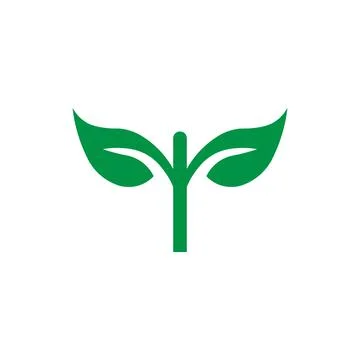 Leaf icon logo design template isolated illustration Stock Illustration