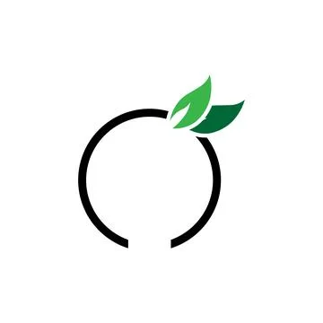 Leaf icon logo design template isolated illustration Stock Illustration