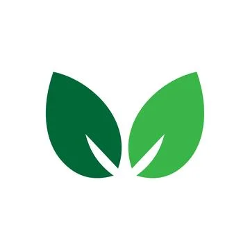 Leaf icon logo design template isolated illustration Stock Illustration
