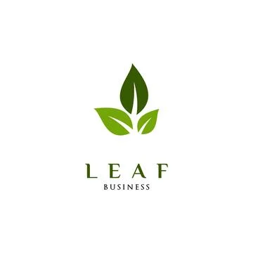 Leaf Icon Logo Design Template Stock Illustration