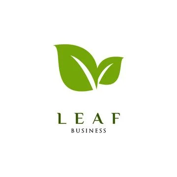 Leaf Icon Logo Design Template Stock Illustration