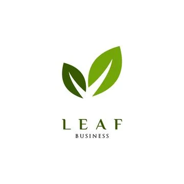 Leaf Icon Logo Design Template Stock Illustration