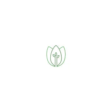Leaf icon logo Stock Illustration