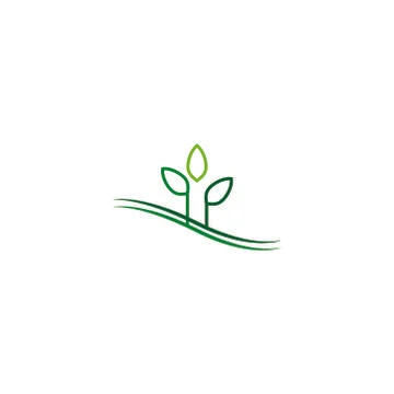 Leaf icon logo Stock Illustration