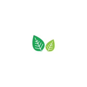 Leaf icon logo template Stock Illustration