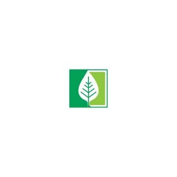 Leaf icon logo template Illustrazione stock