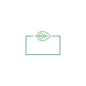 Leaf icon logo template Illustrazione stock