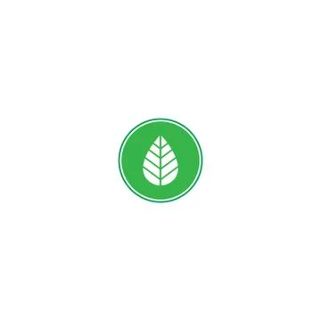 Leaf icon logo template Stock Illustration