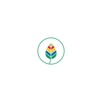 Leaf icon logo template Illustrazione stock