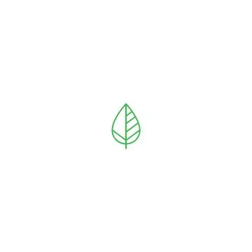 Leaf icon logo template Stock Illustration