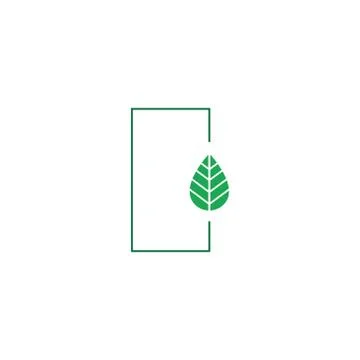 Leaf icon logo template Stock Illustration