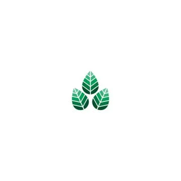 Leaf icon logo template Stock Illustration