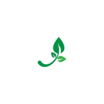Leaf icon logo template Illustrazione stock
