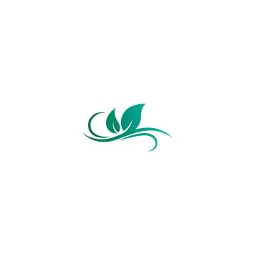 Leaf icon logo template Stock Illustration