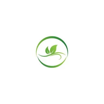 Leaf icon logo template Stock Illustration