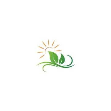 Leaf icon logo template Stock Illustration