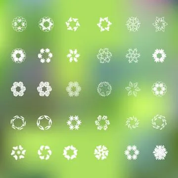 Leaf. Icon Set Stock Illustration