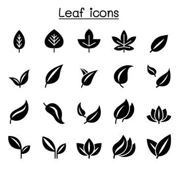 Leaf icon set vector illustration graphic design Illustrazione stock