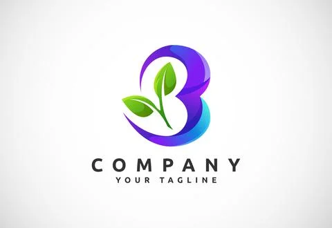 Leaf icon sign symbol, Gradient green leaf, Organic logo design vector illu.. 스톡 일러스트
