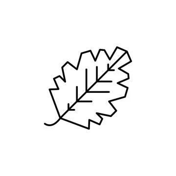 Leaf icon. Simple line, outline vector of autumn icons for ui and ux, website or Illustrazione stock