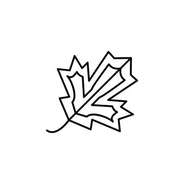 Leaf icon. Simple line, outline vector of autumn icons for ui and ux, website or 스톡 일러스트