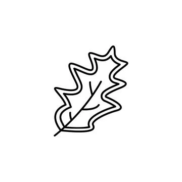 Leaf icon. Simple line, outline vector of autumn icons for ui and ux, website or Illustrazione stock