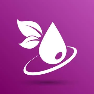 Leaf icon symbol nature vector sign element Stock Illustration