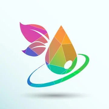 Leaf icon symbol nature vector sign element Stock Illustration