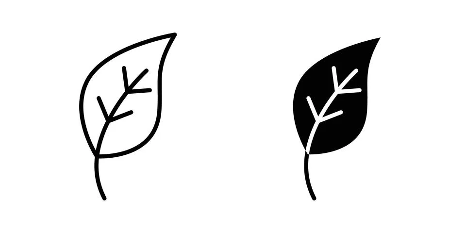 Leaf icon vector editable eps10 Stock Illustration