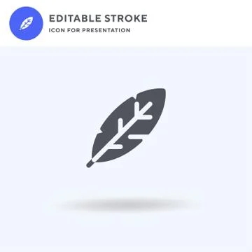 Leaf icon vector, filled flat sign, solid pictogram isolated on white, logo i Illustrazione stock