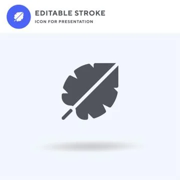 Leaf icon vector, filled flat sign, solid pictogram isolated on white, logo i Illustrazione stock