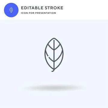 Leaf icon vector, filled flat sign, solid pictogram isolated on white, logo Stockillustratie