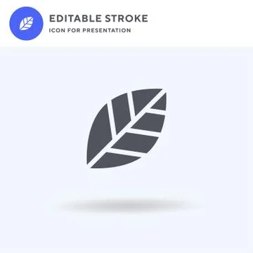 Leaf icon vector, filled flat sign, solid pictogram isolated on white, logo Stock Illustration