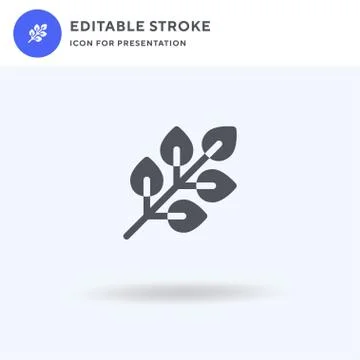 Leaf icon vector, filled flat sign, solid pictogram isolated on white, logo Illustrazione stock