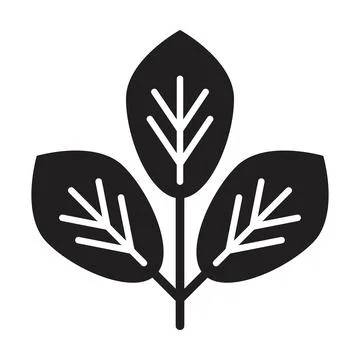 Leaf icon vector glyph symbol for nature, ecology and environment  Stock Illustration