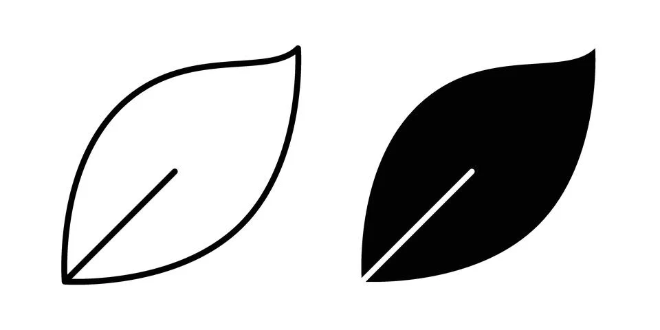 Leaf icon vector, illustration icon set Stock Illustration