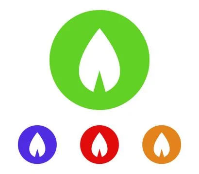 Leaf icon on white background Stock Illustration