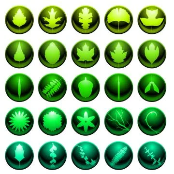 Leaf icons Stock Illustration
