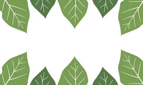 Leaf illustration background with nature theme Stock Illustration
