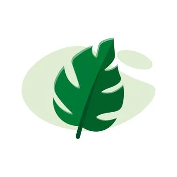 Leaf illustration design element, flat icon Illustrazione stock