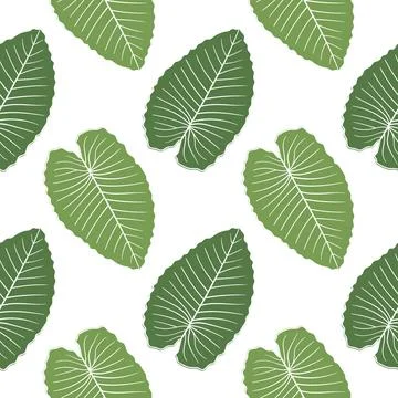 Leaf illustration seamless pattern edit Stock Illustration