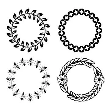 Leaf laurel set vector design Stock Illustration