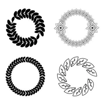 Leaf laurel set vector design Stock Illustration