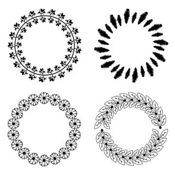 Leaf laurel set vector design Stock Illustration